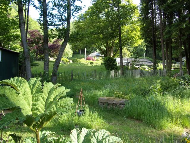 Looking back to the house