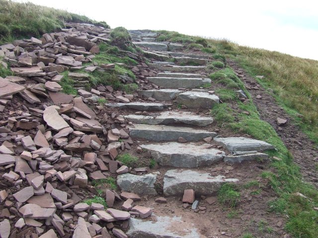 stone pitching on slopes