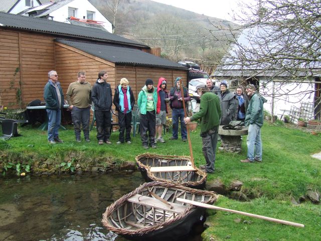 The group taking instruction from Mick