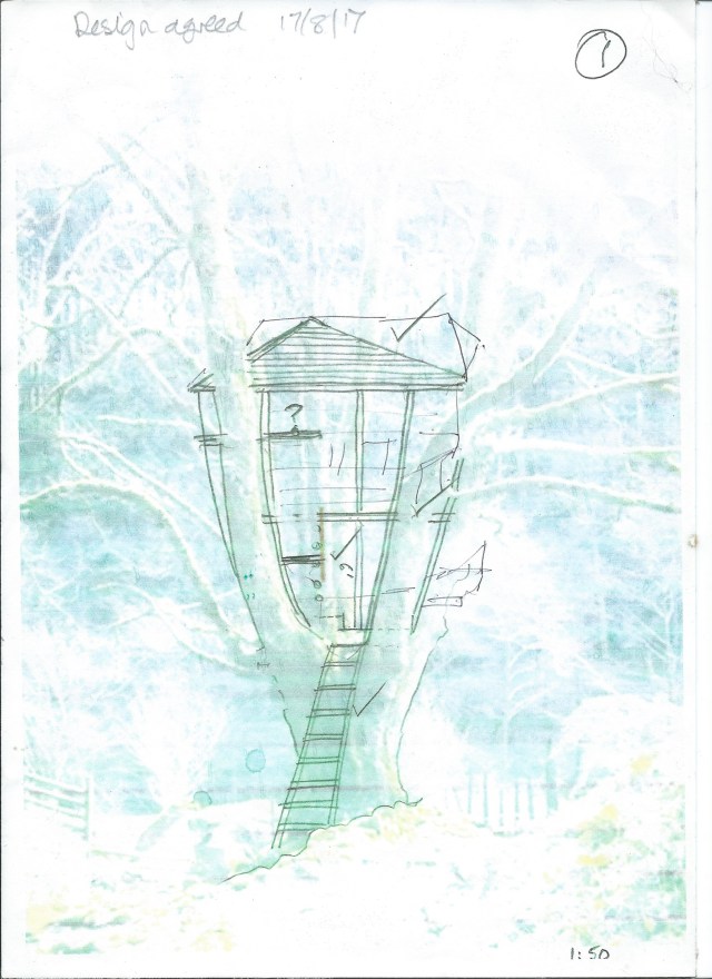 drawing of treehouse